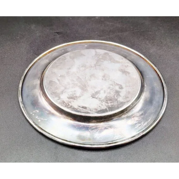 Vintage Dessert Bread Plate Wm. A. Rogers 6" Silverplate Monogrammed “K” Tarnish - Picture 9 of 13
